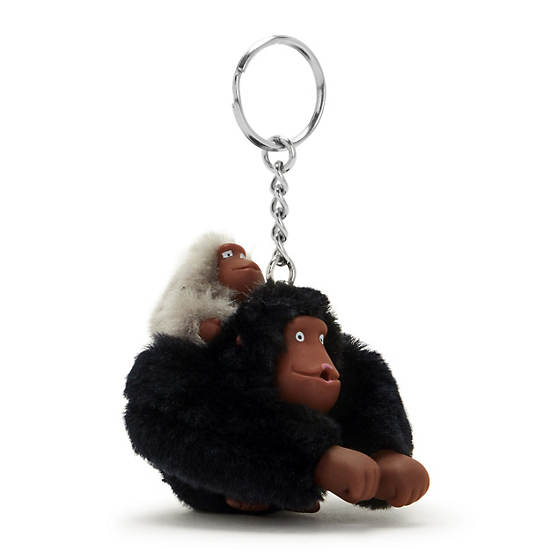 Kipling Mom And Baby Mote Sven Monkey Keychain Accessories Svarte | NO 1271QM